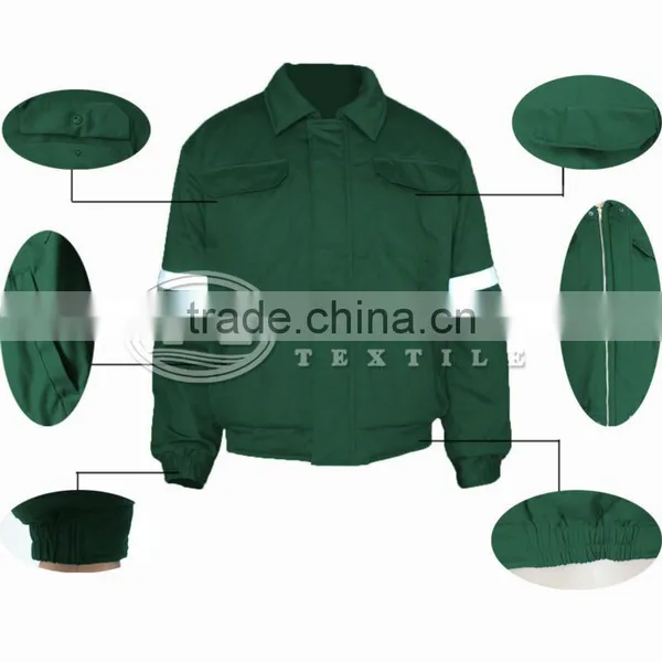 Cheap Price Washing 100 Times Color Fastness 4-5 Grade Mechanic Working Jacket photo-3