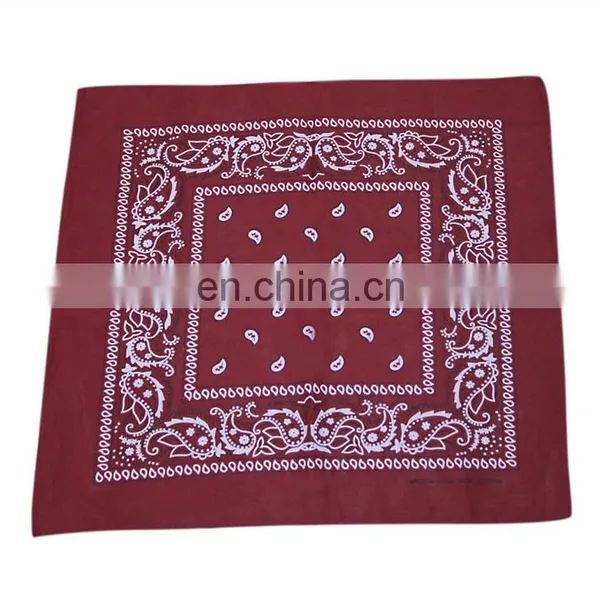 Lingshang Custom Promotional Paisley Printed Square Cotton Bandana Wholesale photo-3