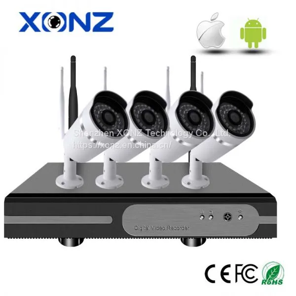 4CH CCTV Camera System waterproof camera wifi IP camera NVR kit