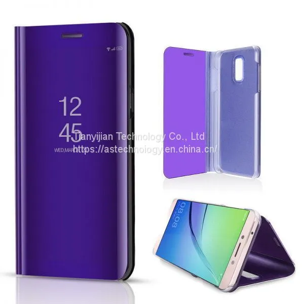 For Samsung Galaxy A5 A7 A8 2018 Smart Mirror Leather View Flip Stand Case Cover photo-5