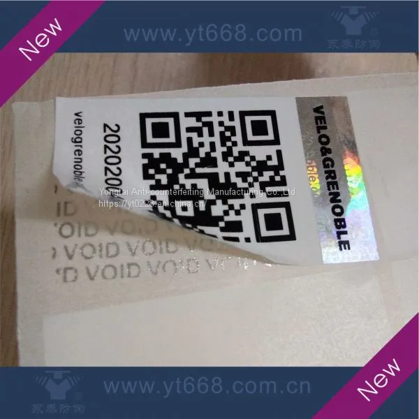 Silver Bar-code/QR Code Security Scratch off Label Sticker With Custom Design
