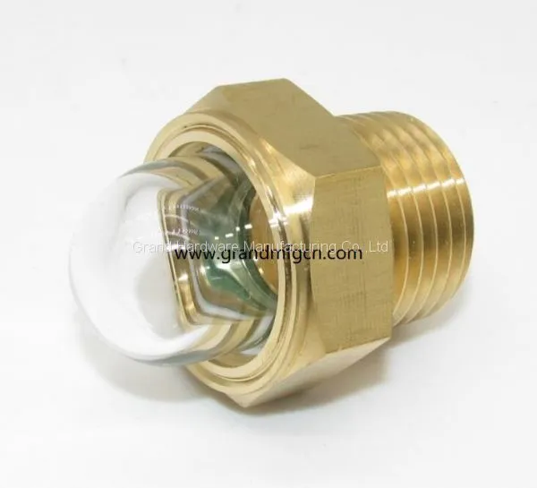 Brass Domed Oil Level Glass Sights for Radiators NPT Pipe Thread 1/2 photo-2