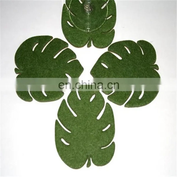 Leaf Tropical Plant Placemats Felt Coasters Set Housewarming Gift photo-6