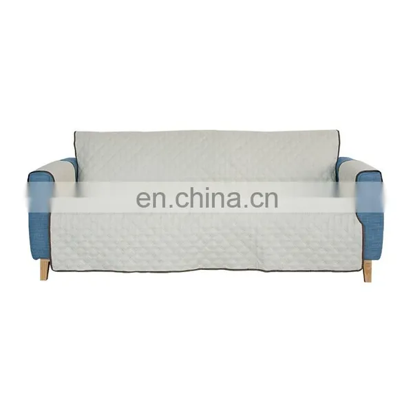 Home Fashion Dustproof Durable Conjoined Reversible Coffee and White Thicken Sofa Cover photo-2