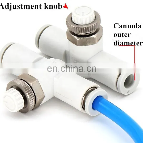 SMC Type Pipe Throttle Valve Rotary Air Fitting Connector AS1001F-06 photo-3