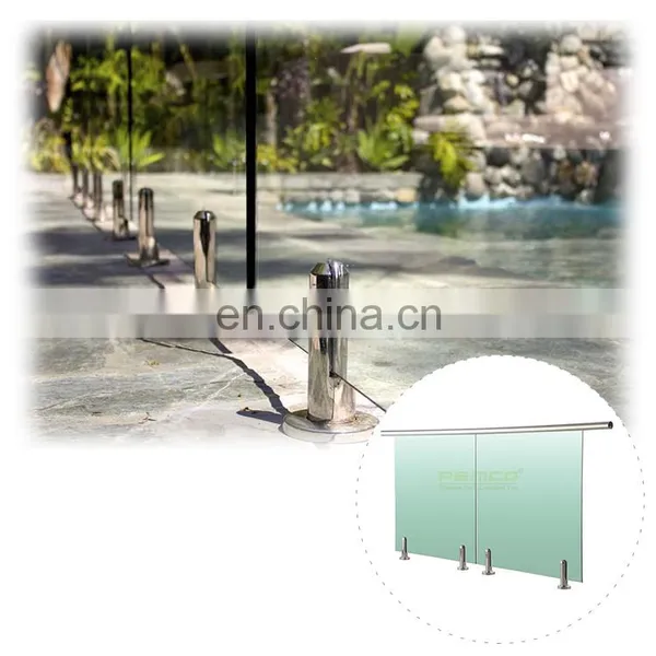 Construction Balustrade Strengthened Handrail Durable Frameless Glass Railing photo-6