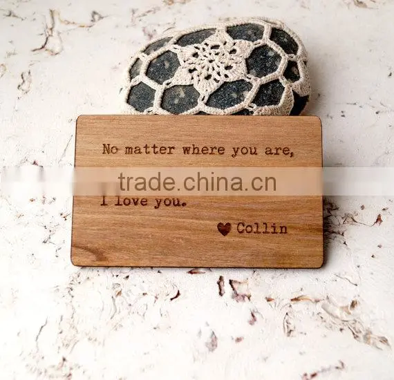 Custom Made Logo and Painted Color Wooden Wallet Insert Card,wood Wallet Card photo-4