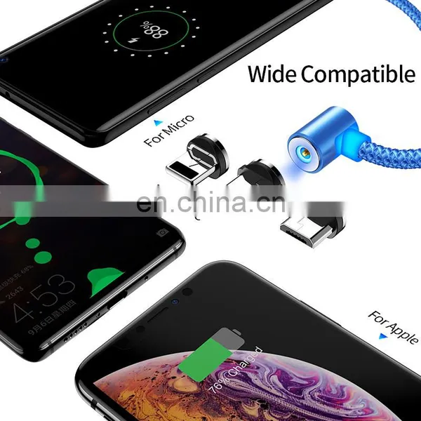 2020 New Design 3A Magnetic USB Data Charger Cable Line Type-C Android IOS Fast Charging 3in1 USB Cable Cell Phone Charger Cable photo-5