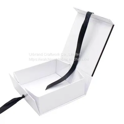 Ribbon Gift Box Creative Flip Box Export Products Packaging Box Folding Cardboard Box With Ribbon Bow photo-4