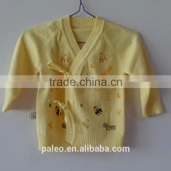 New Born Baby Knitted Designs Lacing Sweater Twinsets photo-3