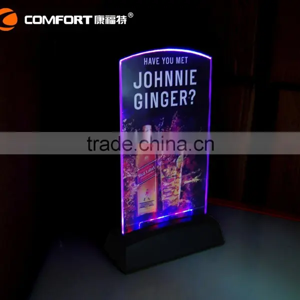 Led Illumunated Tent Table Flashing Menu Holder photo-6