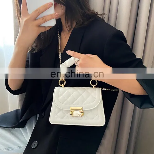 Wholesale Womens Popular Korean, Fashion Chains Crossbody Portable Small Square Shoulder Bags/ photo-5