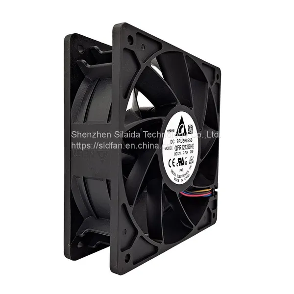 Delta QFR1212GHE High Speed Cooling Fan 120x120x38mm Brushless DC12V 2.7A 7-Blade Fan 12038 photo-3