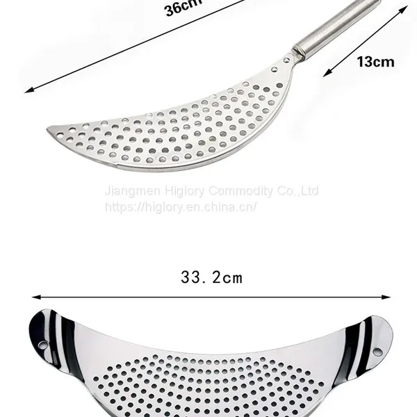 Stainless Steel Moon Pot Strainer Colander Pasta Drainer Pan Pot Strainer With Recessed Hand Grips photo-5