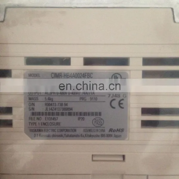Yaskawa Inverter CIMR-HB4A0024 H1000 11KW Inverter AC3PH 380-480V IP20 High Quality Genuine photo-4