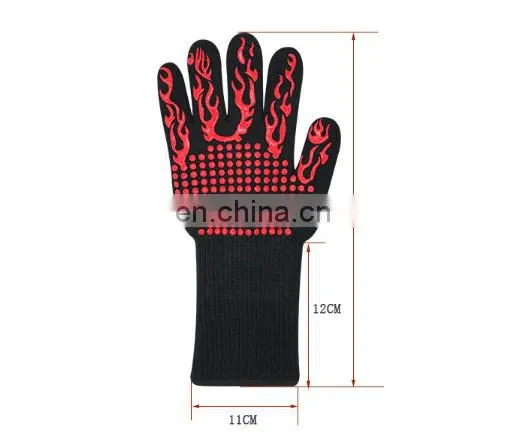 Haushalts-Küchen-Mikrowellenkoch- BBQ-Grill- Back-Silikonofen-Hitzebeständige Handschuhe photo-5