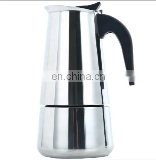 CHINA FACTORY 6 Cup Coffee Maker Stovetop Espresso Coffee Maker Moka Coffee Pot  Stainless Steel