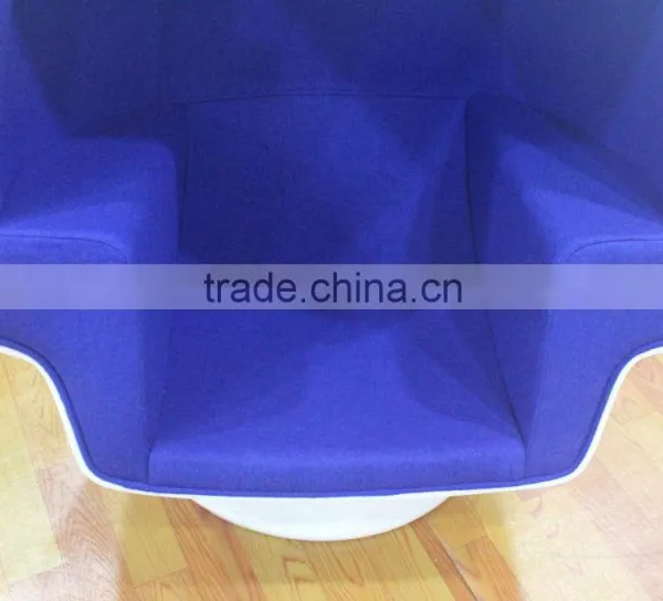 Fiberglass Luxury Living Room Furniture Blue Egg Chair photo-3