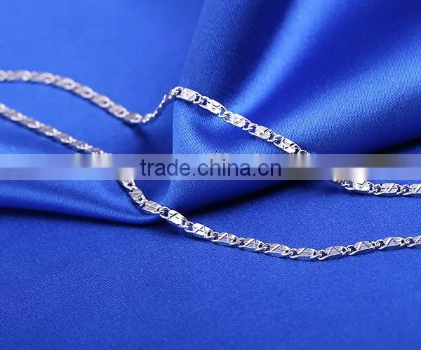 2015 Funky Chains Rhodium Plated Brass Diamond Cut Chain Necklace Jewellery photo-5