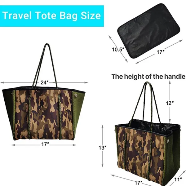 Multipurpose Wet Tote Bag Large Neoprene Waterproof Shoulder Beach Bag photo-4