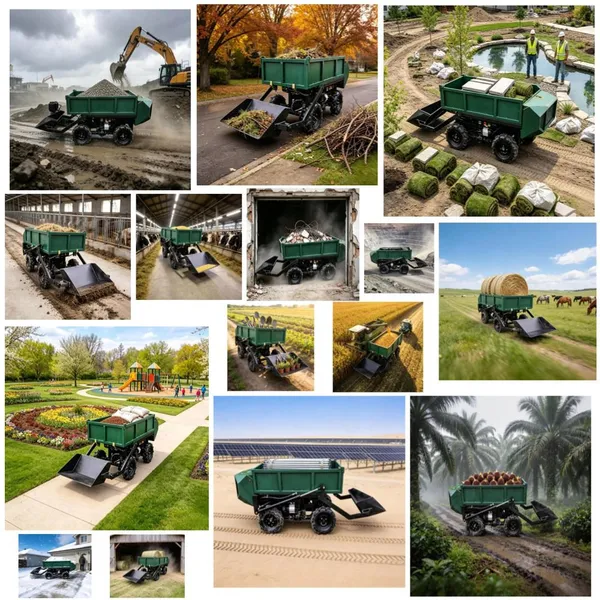 Vigorun Four-wheel Off-road All-terrain Remote Control Transport 680kg Payload Electric Trolley For Orchards photo-4