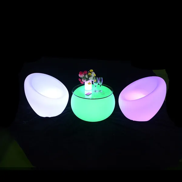 Illuminated Garden Chair Waterproof Square Seat Outdoor Wireless Remote Control Flashing Led Chair Light photo-5