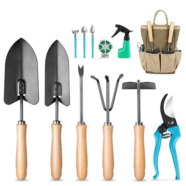 Garden Tools Gift Set With Carry Bag Hand Tools Gloves Pruner Sprayer and Plant Care Accessories photo-2