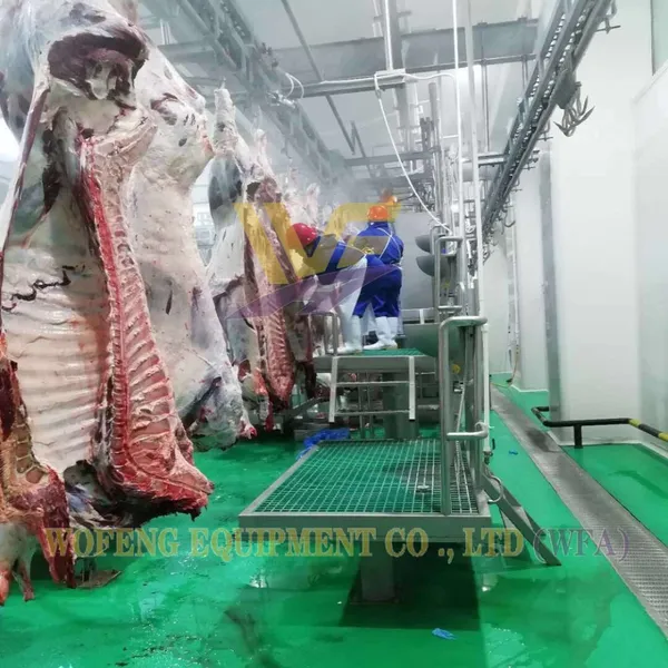 100 Cattle Per Hour Slaughtering Equipment Cow Abattoir Line Machine for Slaughterhouse Beef Processing Conveyor Plant