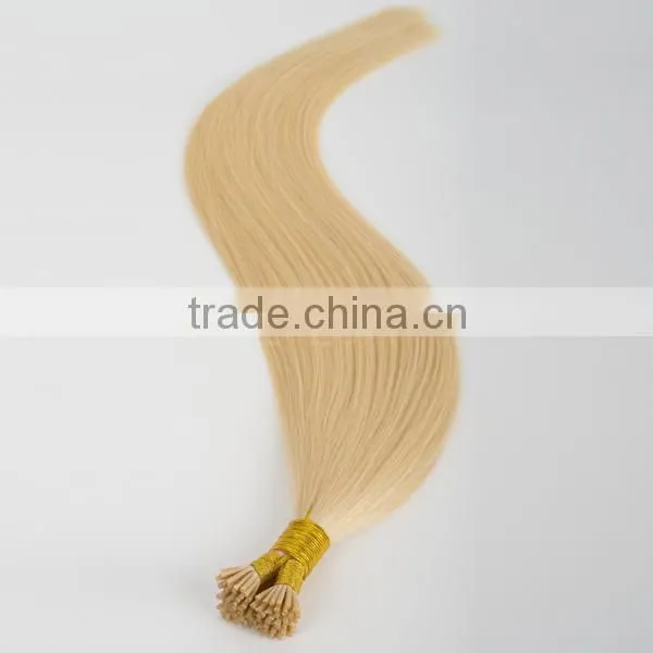 I Tip Pre Bonded Fusion 613 Light Color Silky Straight Wavy Hair Extension photo-4