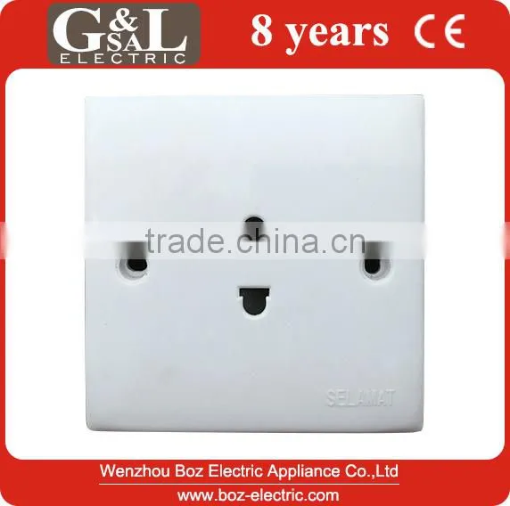 1 Gang 2 Pin Socket Outlet 16A 250V Wall SocketHot Sale Wall Switch, British Standard