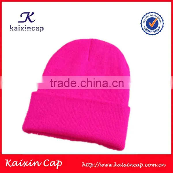 100% Acrylic High Quality High Quality Knitted Customize Knitted Beanie Cap photo-2