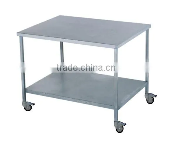STM - 172 Instrument Trolley With Two Shelves Stainless Steel Furniture , Hospital Fourniture