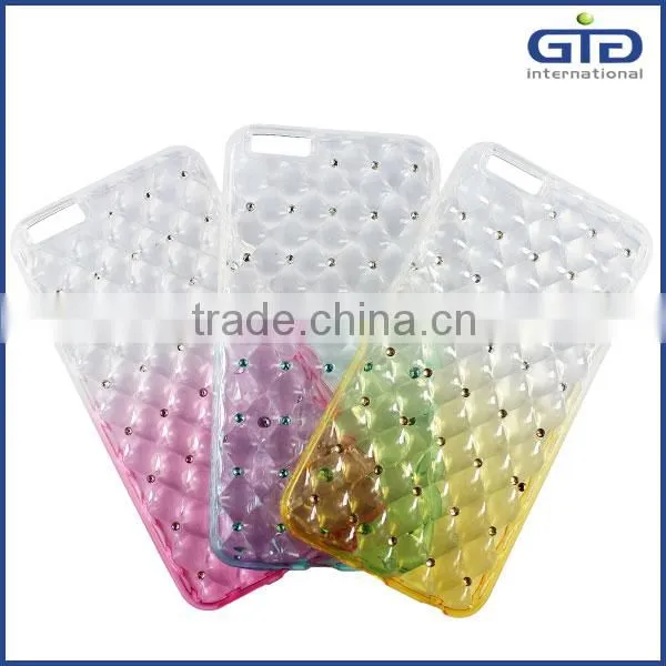 [GGIT] Gradient Color Soft TPU Case With Rhinestones Mobile Phone Cover For IPhone 6 Plus