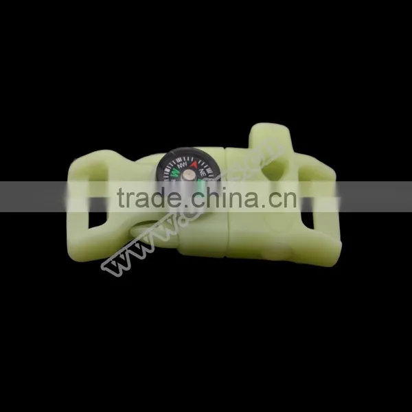 1/2"Fire Starters Whistle Compass Buckle for Paracord Bracelet the New for 2016 Quality Choice photo-3