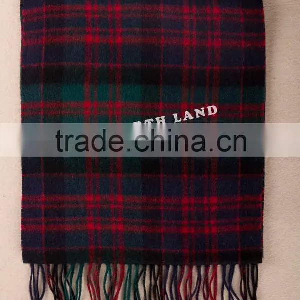 Wool Cashmere Scottish Tartan Scarf photo-3