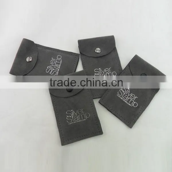 Full Cover Envelope Type Brown Velvet Fabric Jewelry Bag photo-3