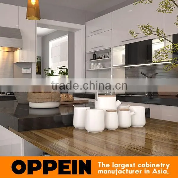 European Style Prefab Lacquer High Gloss Kitchen Cabinets photo-5