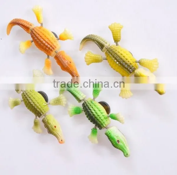 6 Inch Plastic Crocodile Eat Fish Handmade Popular Fridge Magnet photo-3