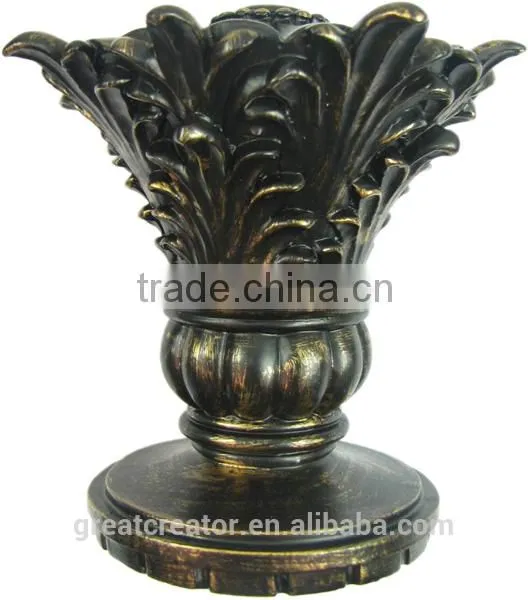 High Quality Designer Large Resin Drapery Rod Finials For 2.5" (63mm) Wooden Curtain Rods photo-2