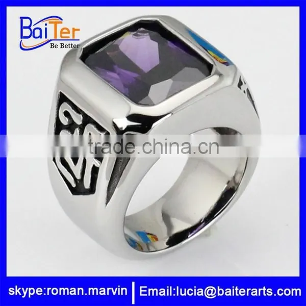 Vintage Men's Titanium Wolf Ring,316L Stainless Steel Wolf Ring photo-4