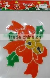 PVC Flower Christmas Window Sticker,Christmas Decoration