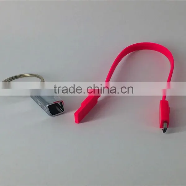 Zinc Key Ring USB 2.0 Male to Micro USB Male Data Charging Cable photo-4