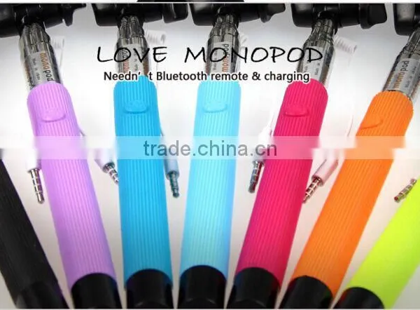 Smartphone Accessories 2016 Mini Tripod Wired Foldable Selfie Stick Phone Clip Rotation: 270 Degrees Remote Control Extender