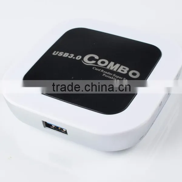 USB 3.0 Combo Usb Hub With Led Display Multi-functional Card Reader photo-2