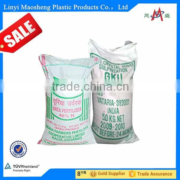 50kg Plastic Transparent Eva Bag With Logo Bags of Rice,fertilizer Packaging pp Woven Bag