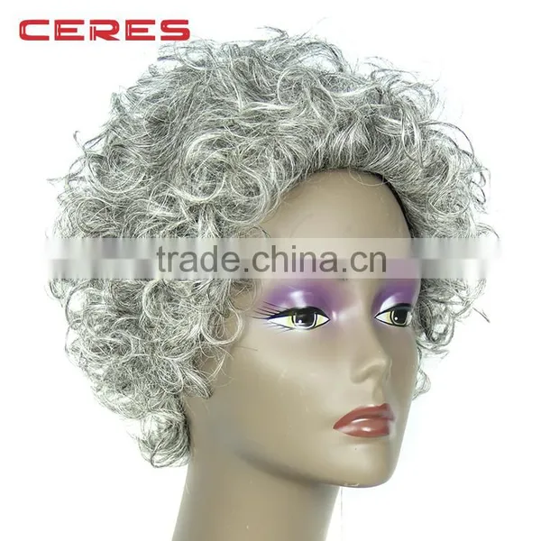 In Stock Silver Grey Wig, Low Price 100% Human Hair Fashional Short Wig for Women photo-5