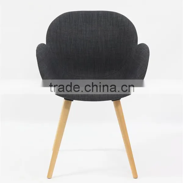 Promotional Colorful Fabric Seat Solid Wood Chair Frame in Dining Chairs photo-2