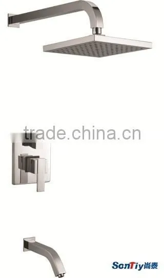Hotel Wall Mounted Brass Shower Panel With 8 Inch Square Shower Head 81202
