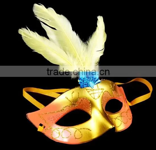 Mardi Gras Masquerade Halloween Feather Party Favor Wedding Decorations Mask photo-6