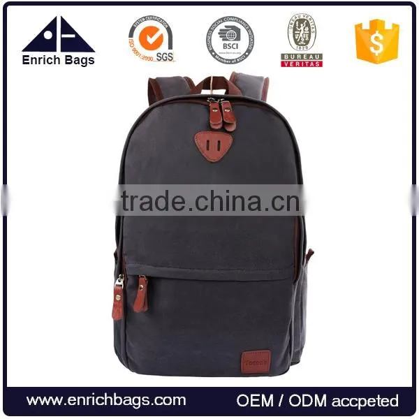 Khaki Canvas Rucksack Backpack New Models Quality Choice photo-2